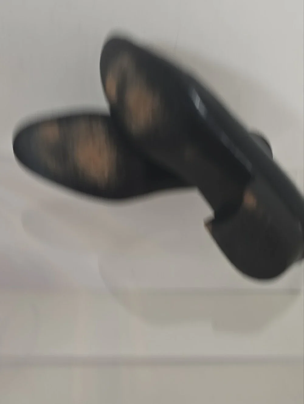 MORESCHI Black Leather Slip-On Loafers with Gold Accent